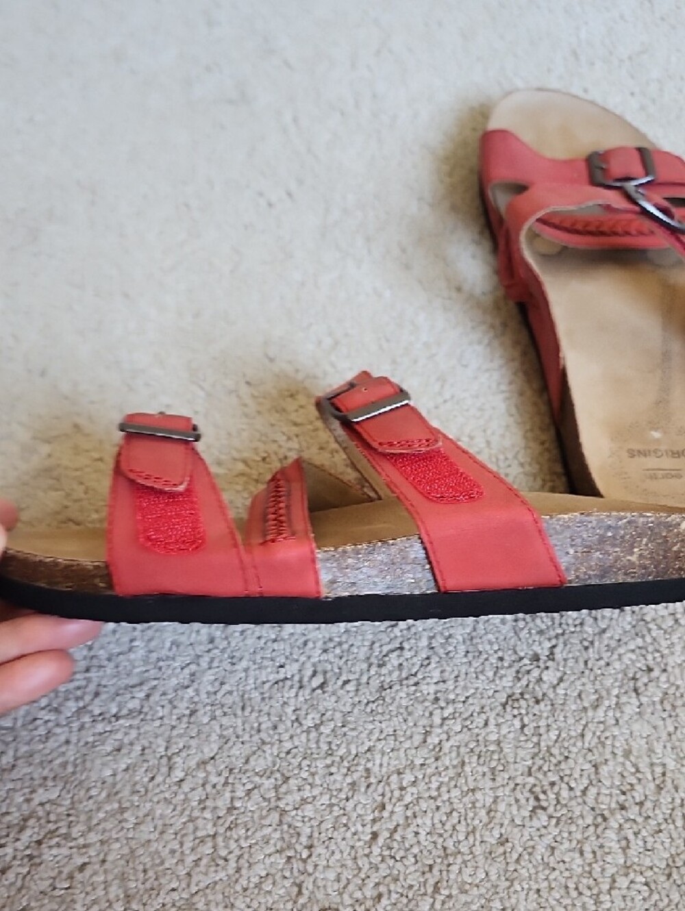 Earth Origins Coral Triple-Strap Braided Sandals B. - Picture 5 of 6